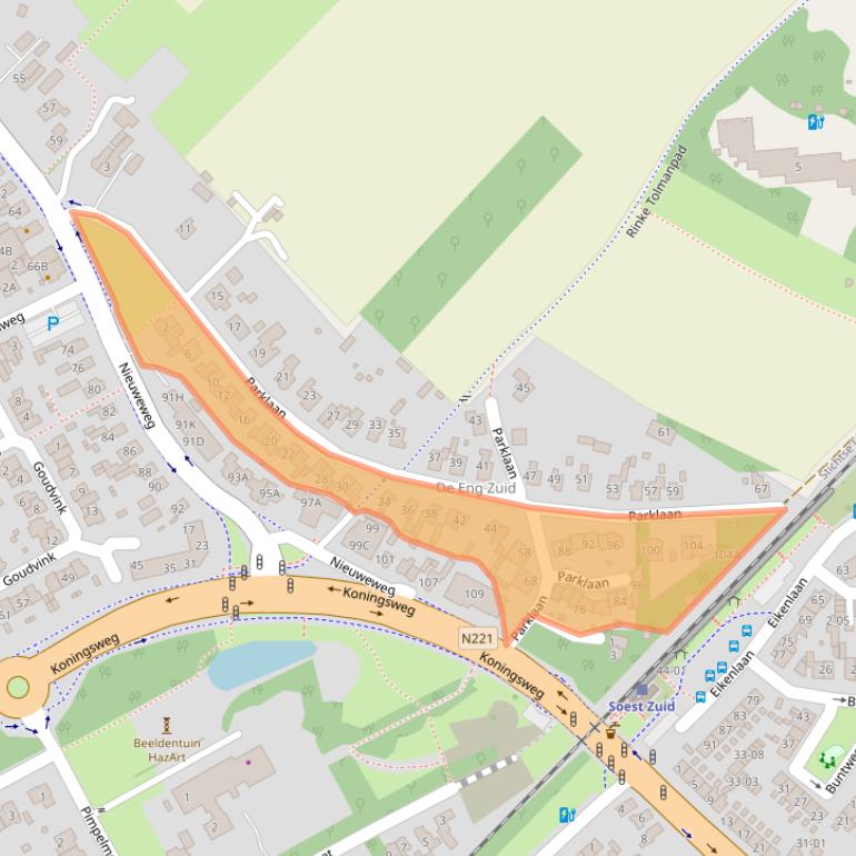 Kaart van postcodegebied 3765GK.