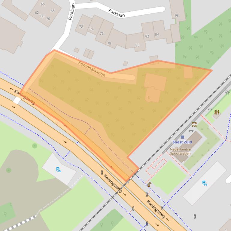 Kaart van postcodegebied 3765GM.