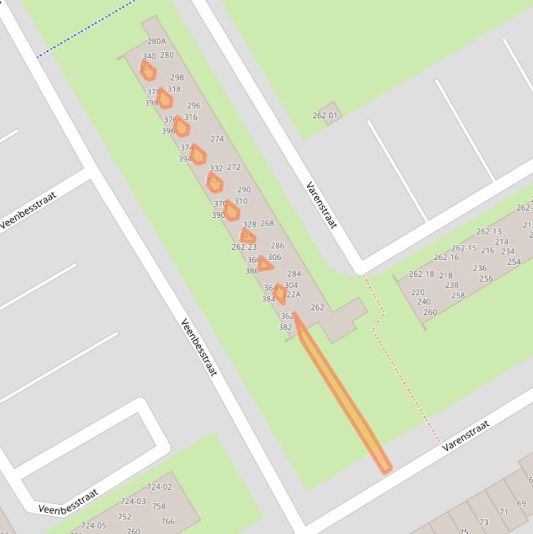 Kaart van postcodegebied 3765WX.