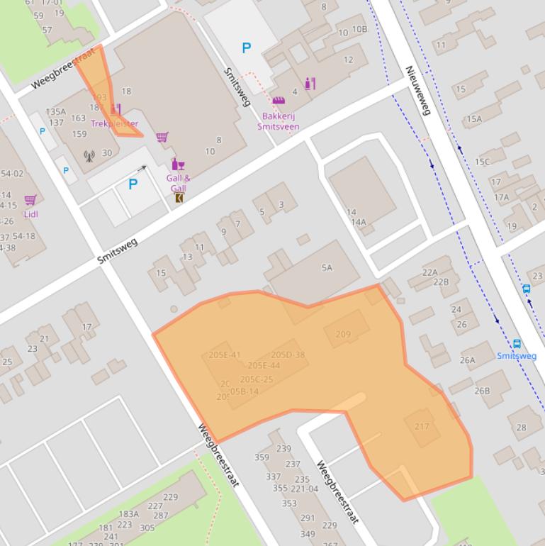 Kaart van postcodegebied 3765XE.