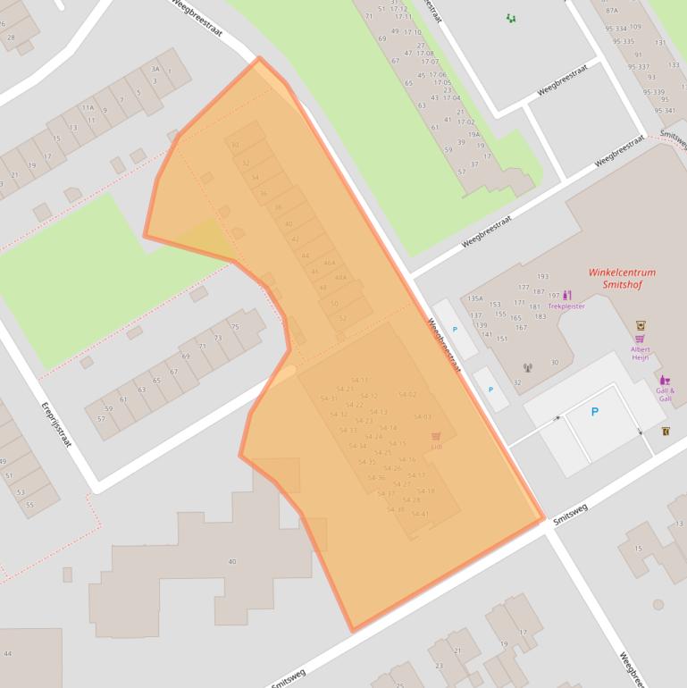 Kaart van postcodegebied 3765XW.