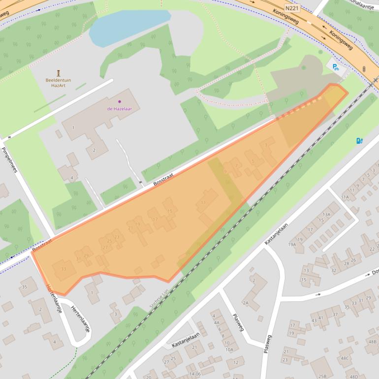 Kaart van postcodegebied 3766AB.