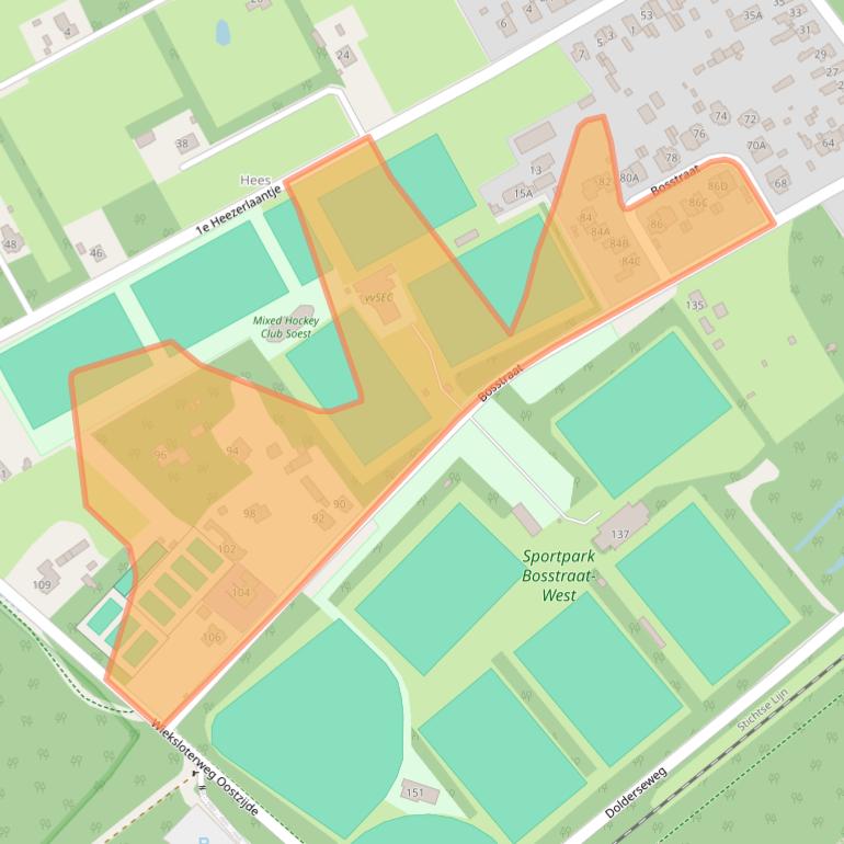 Kaart van postcodegebied 3766AJ.