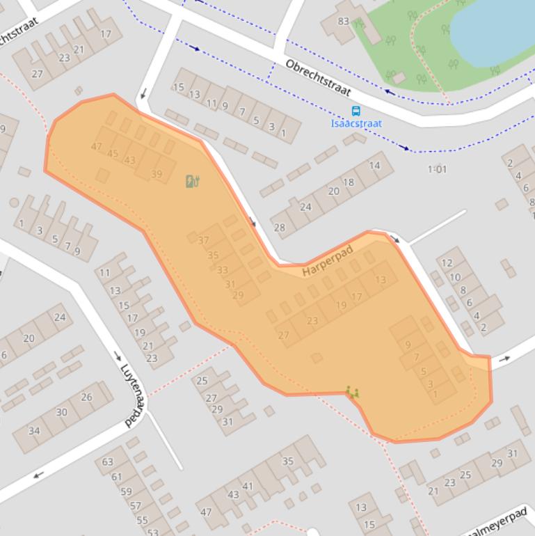 Kaart van postcodegebied 3766BH.