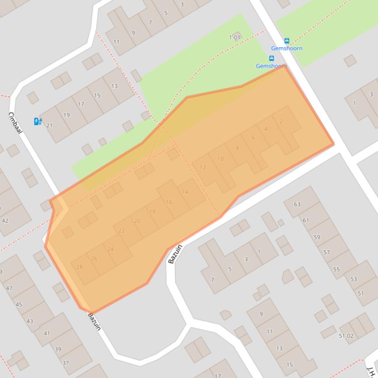 Kaart van postcodegebied 3766EZ.