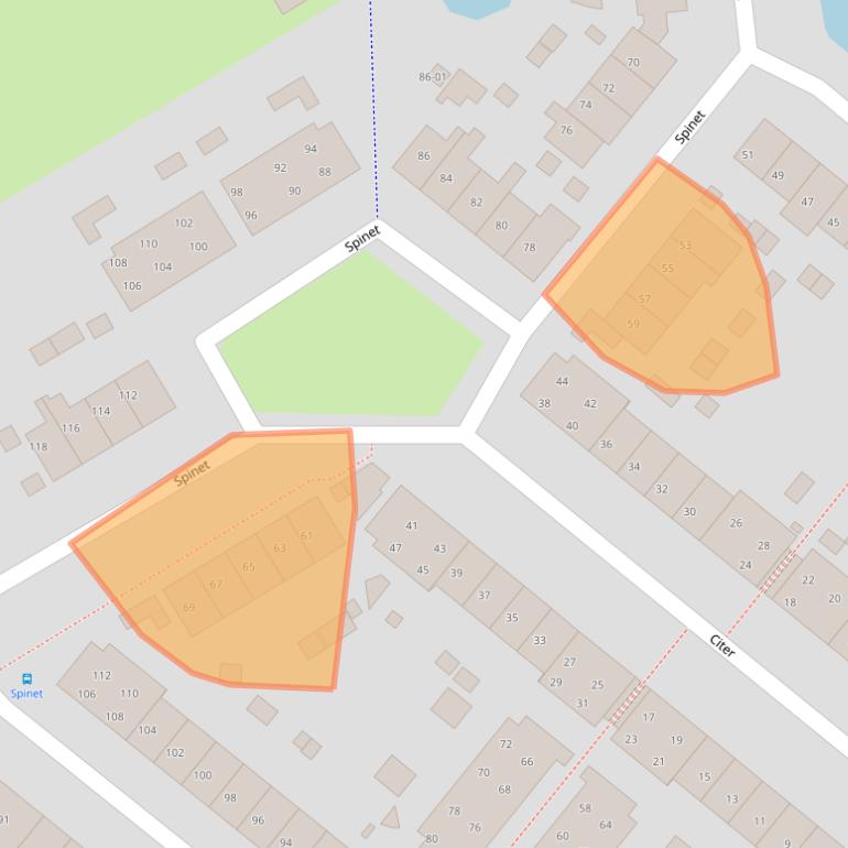 Kaart van postcodegebied 3766ZC.