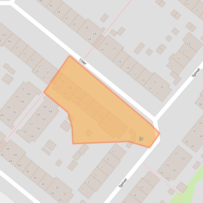 Kaart van postcodegebied 3766ZJ.