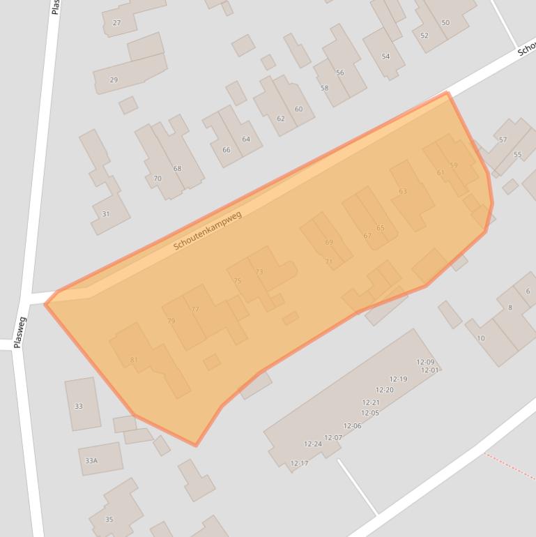 Kaart van postcodegebied 3768AB.