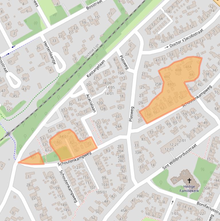 Kaart van postcodegebied 3768AG.