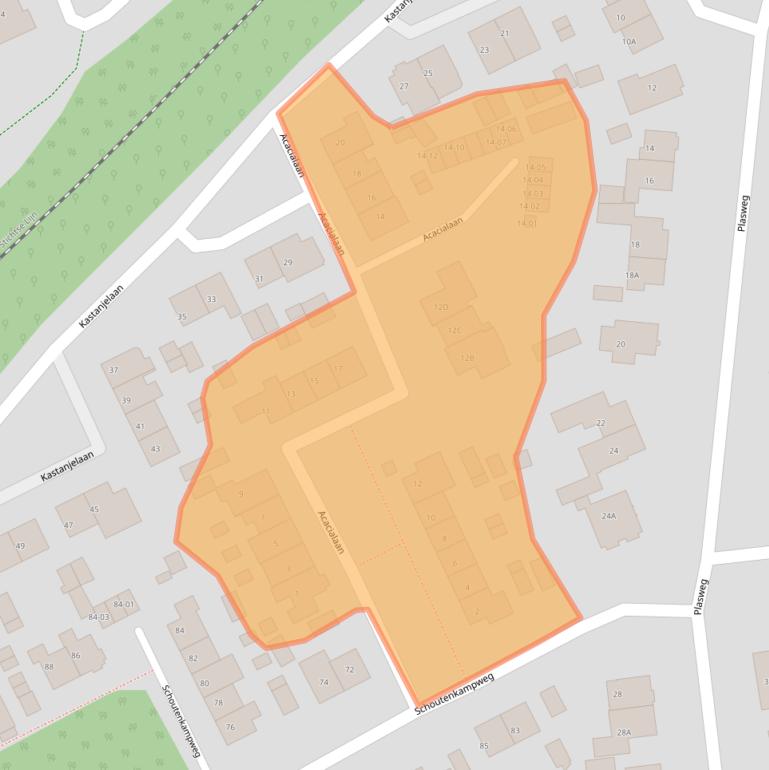 Kaart van postcodegebied 3768AR.