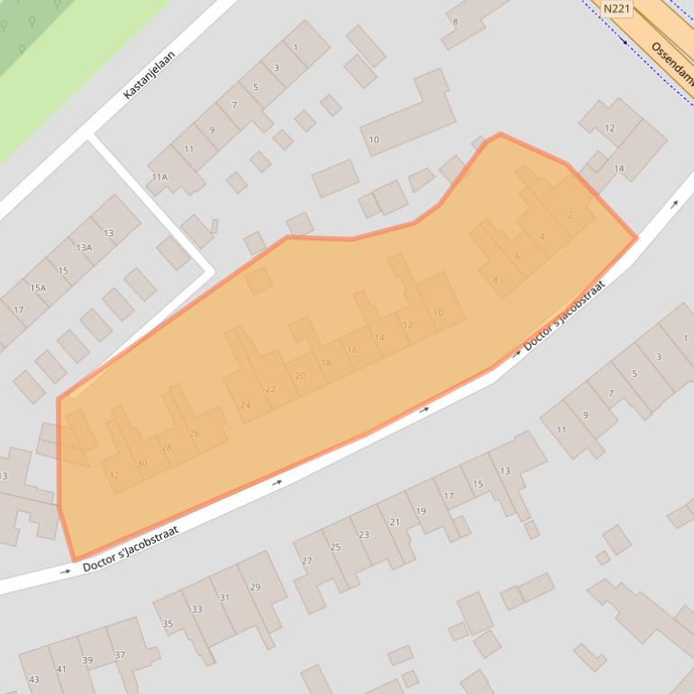 Kaart van postcodegebied 3768AT.