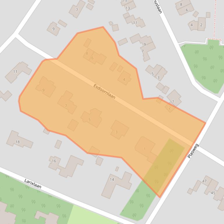 Kaart van postcodegebied 3768BE.