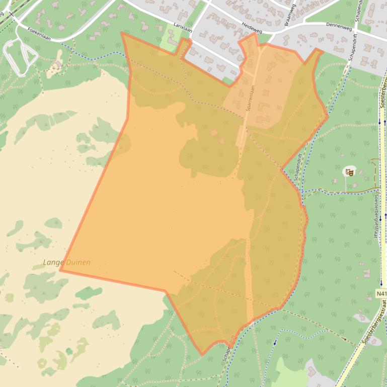 Kaart van postcodegebied 3768BG.