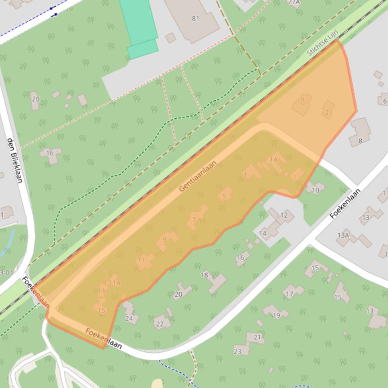 Kaart van postcodegebied 3768BL.