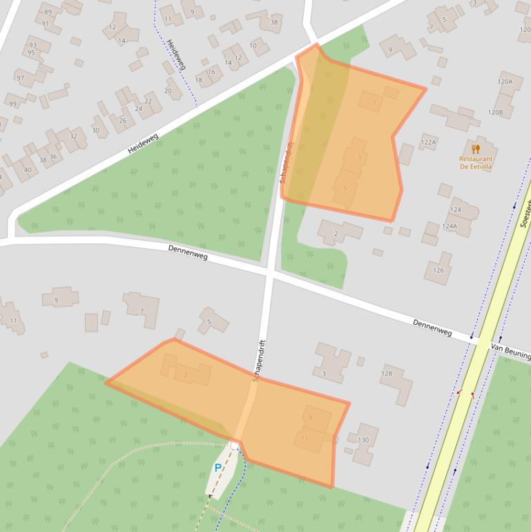 Kaart van postcodegebied 3768BP.