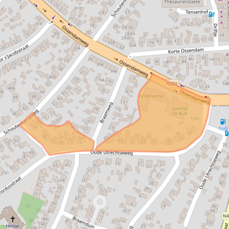 Kaart van postcodegebied 3768CC.