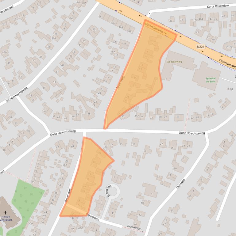 Kaart van postcodegebied 3768CD.