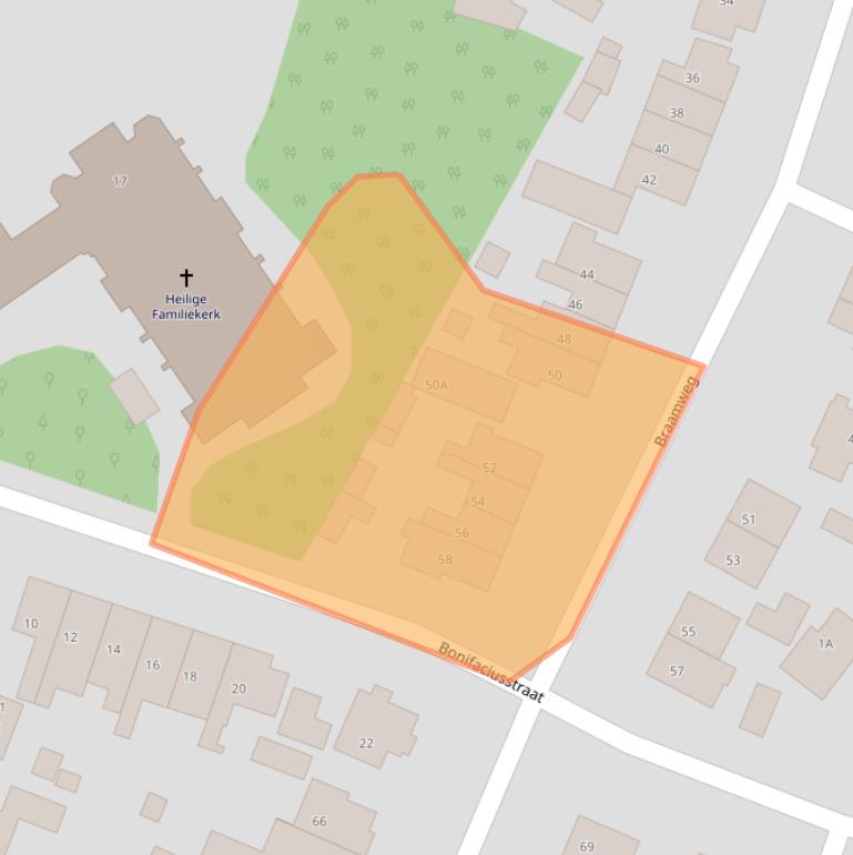 Kaart van postcodegebied 3768CJ.