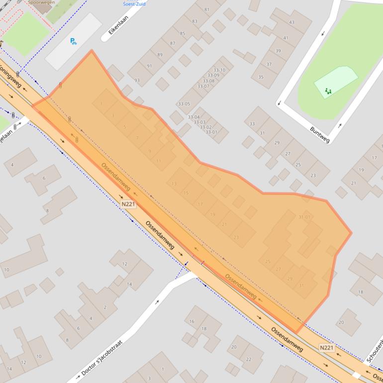 Kaart van postcodegebied 3768CV.