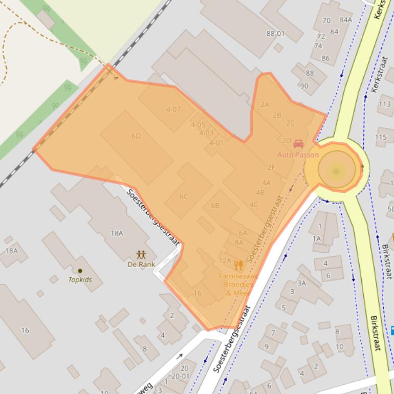 Kaart van postcodegebied 3768EH.