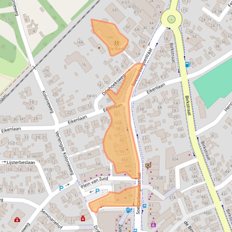 Kaart van postcodegebied 3768EJ.