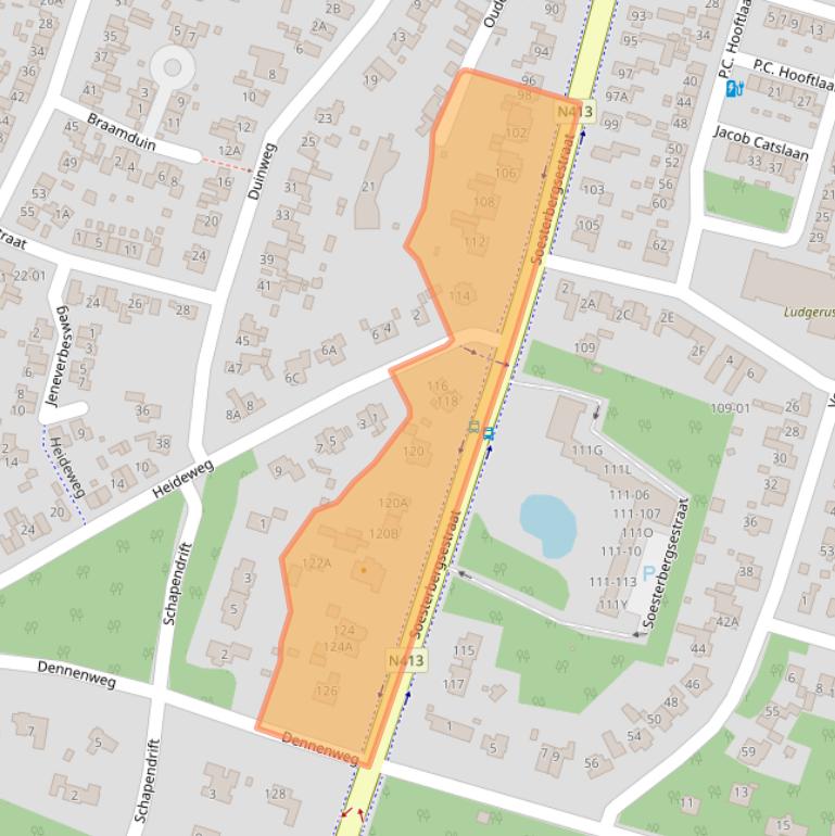 Kaart van postcodegebied 3768EL.