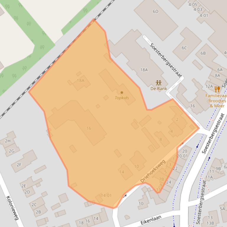 Kaart van postcodegebied 3768EP.