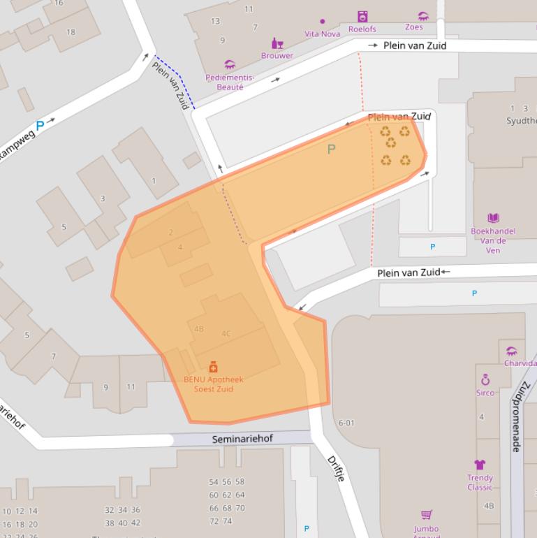 Kaart van postcodegebied 3768ER.