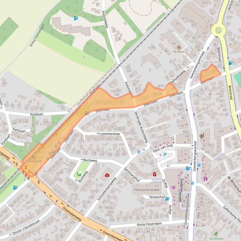 Kaart van postcodegebied 3768EV.