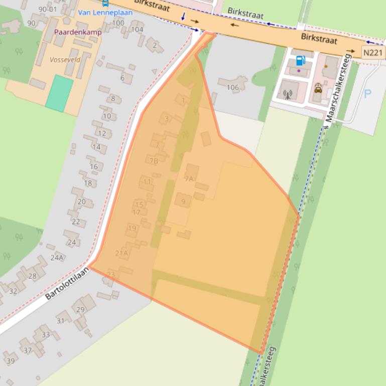 Kaart van postcodegebied 3768GA.