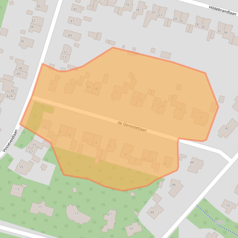 Kaart van postcodegebied 3768GJ.