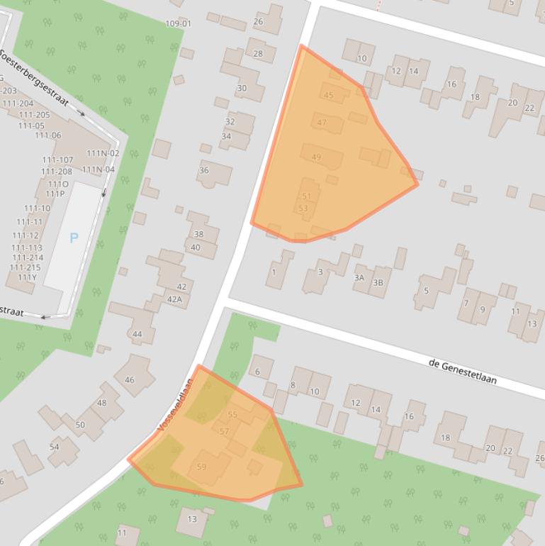 Kaart van postcodegebied 3768GL.