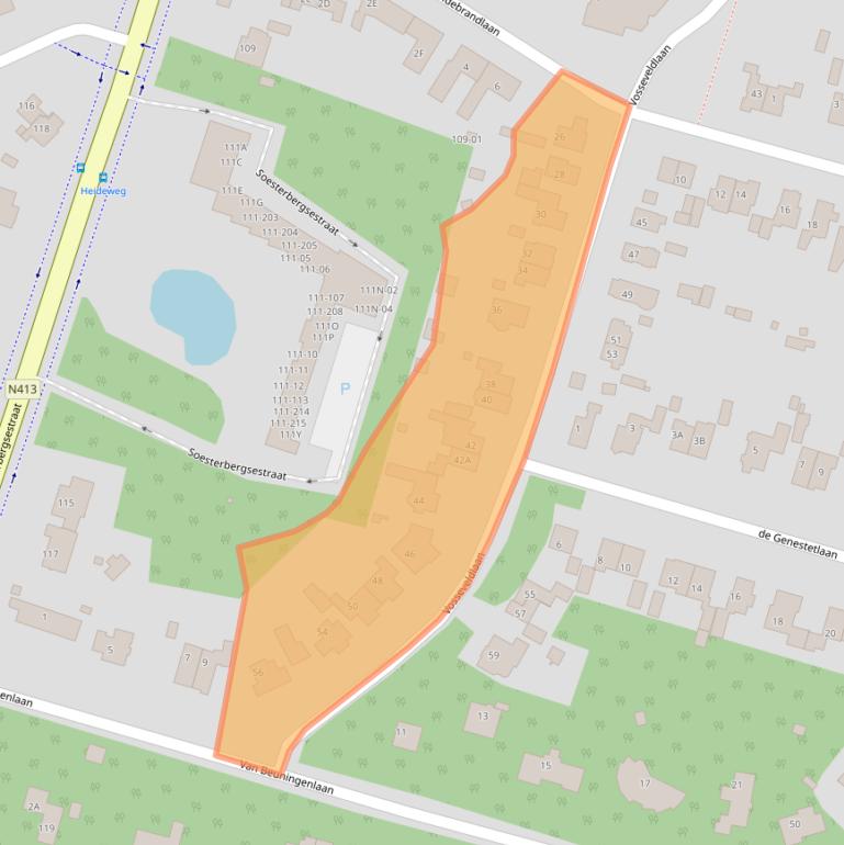 Kaart van postcodegebied 3768GN.