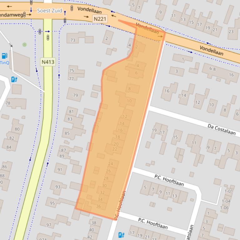 Kaart van postcodegebied 3768GS.