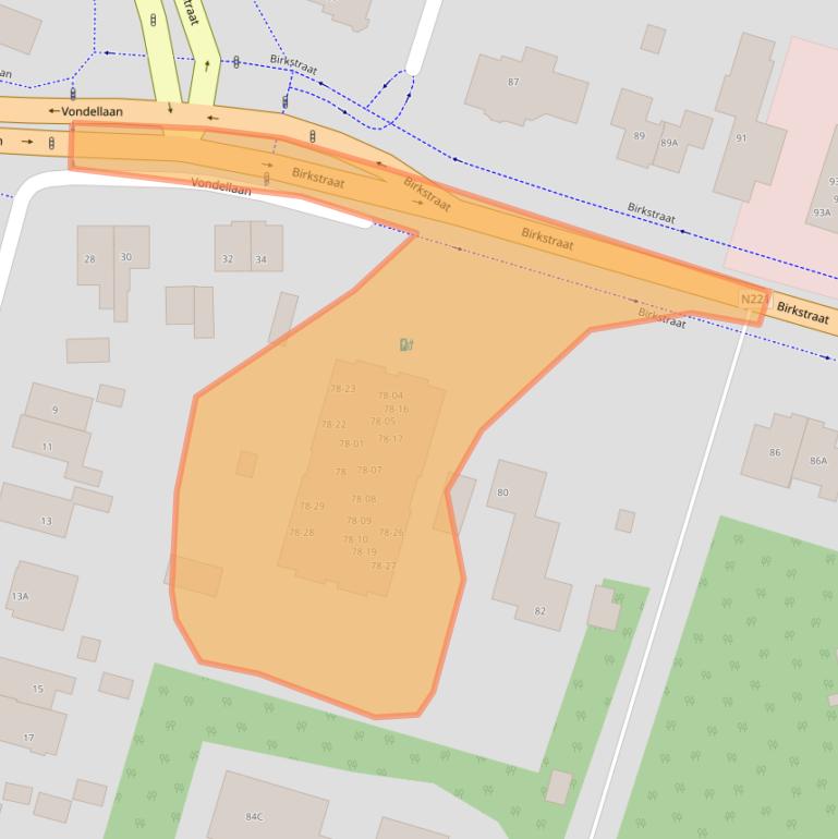 Kaart van postcodegebied 3768HK.