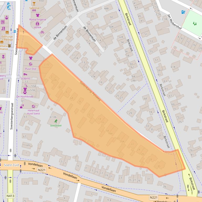 Kaart van postcodegebied 3768HV.