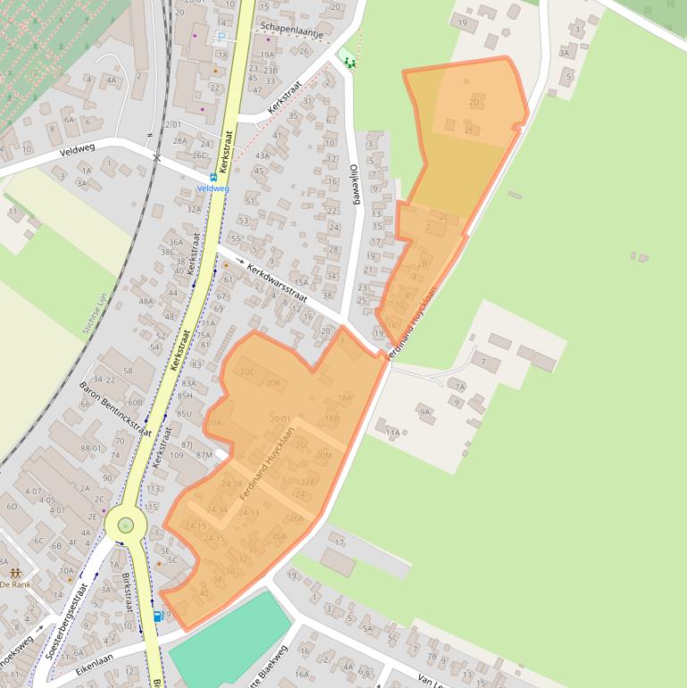 Kaart van postcodegebied 3768HX.