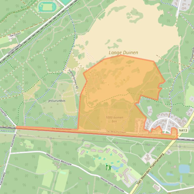 Kaart van postcodegebied 3768MJ.