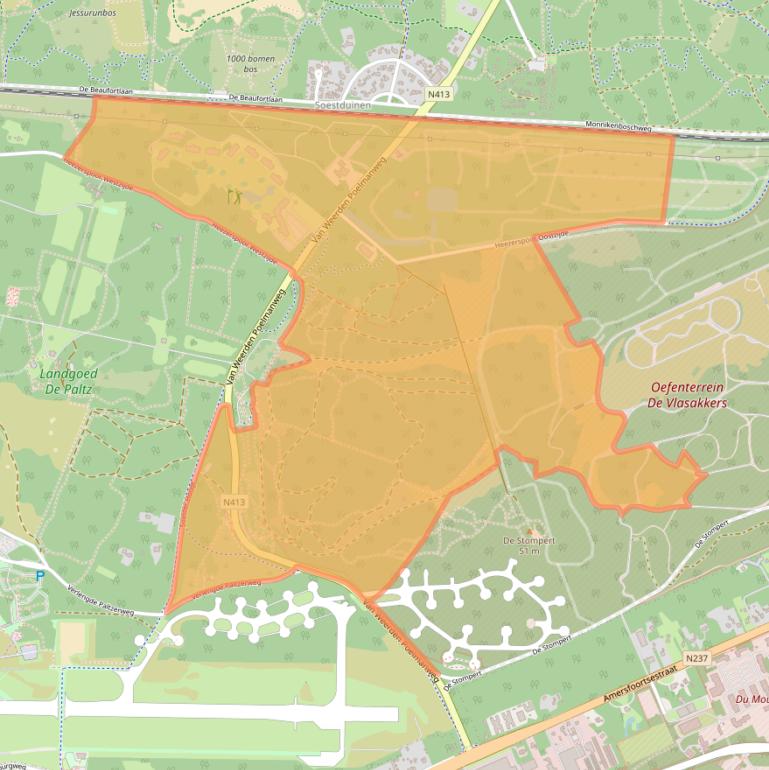 Kaart van postcodegebied 3768MN.