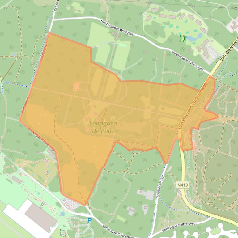 Kaart van postcodegebied 3768MZ.