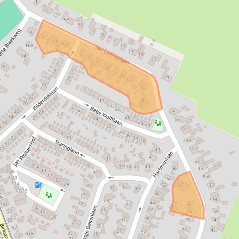 Kaart van postcodegebied 3768XK.