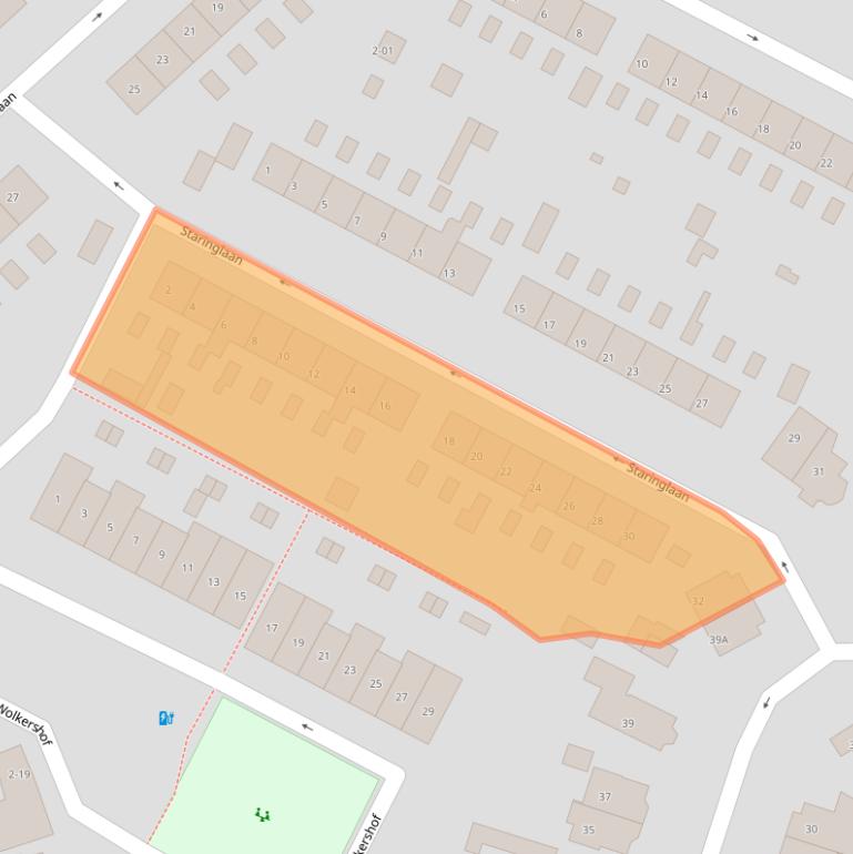 Kaart van postcodegebied 3768XT.