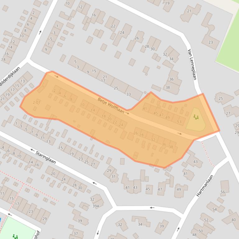 Kaart van postcodegebied 3768XW.