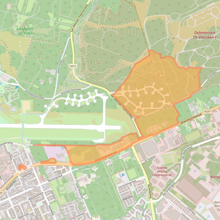 Kaart van postcodegebied 3769AD.