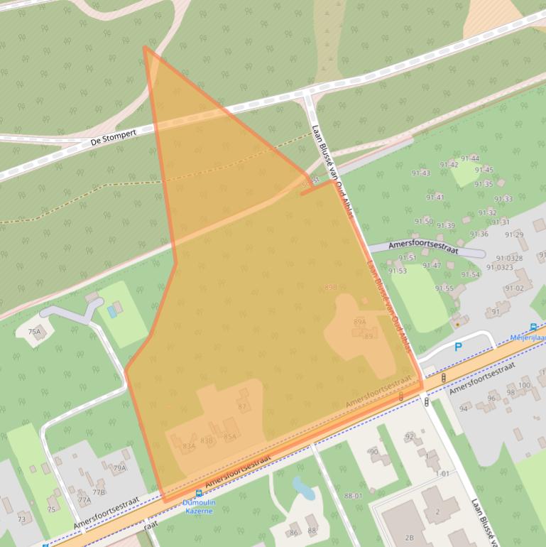 Kaart van postcodegebied 3769AG.