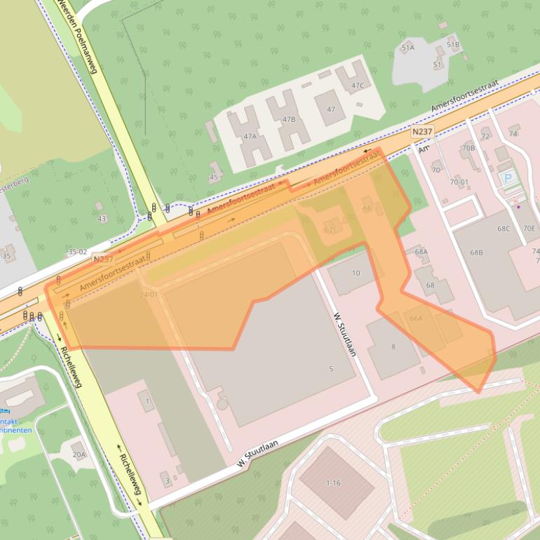 Kaart van postcodegebied 3769AK.