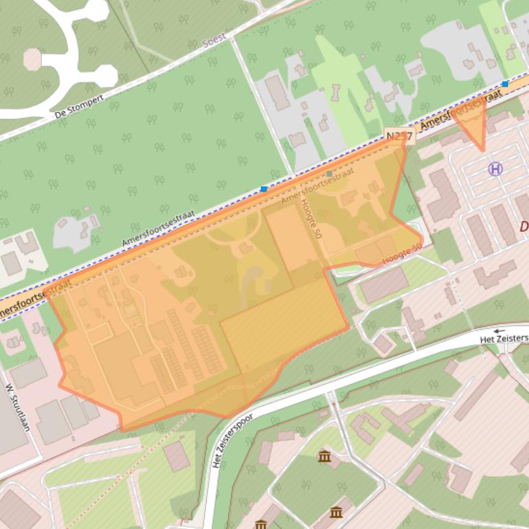 Kaart van postcodegebied 3769AL.