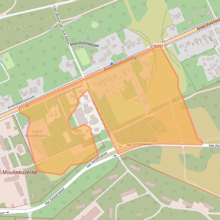 Kaart van postcodegebied 3769AM.