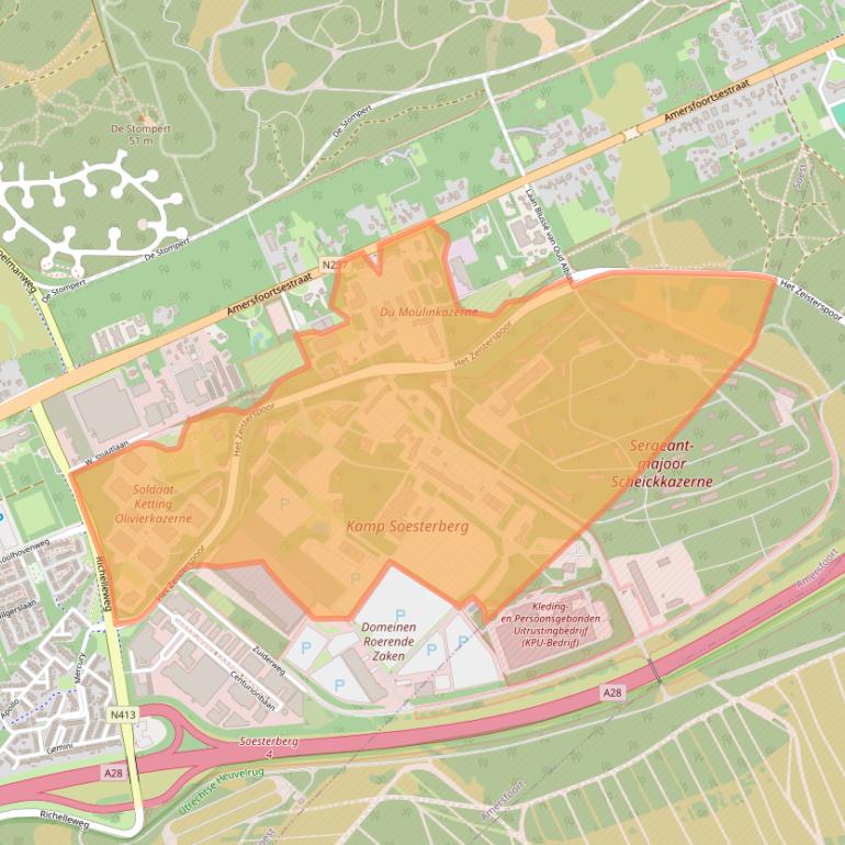 Kaart van postcodegebied 3769AP.