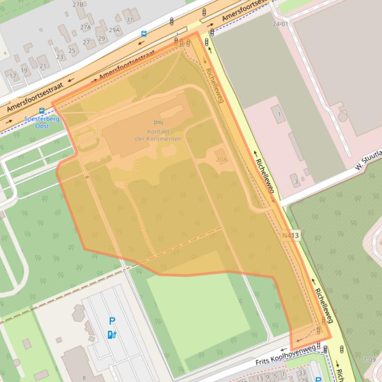 Kaart van postcodegebied 3769AS.